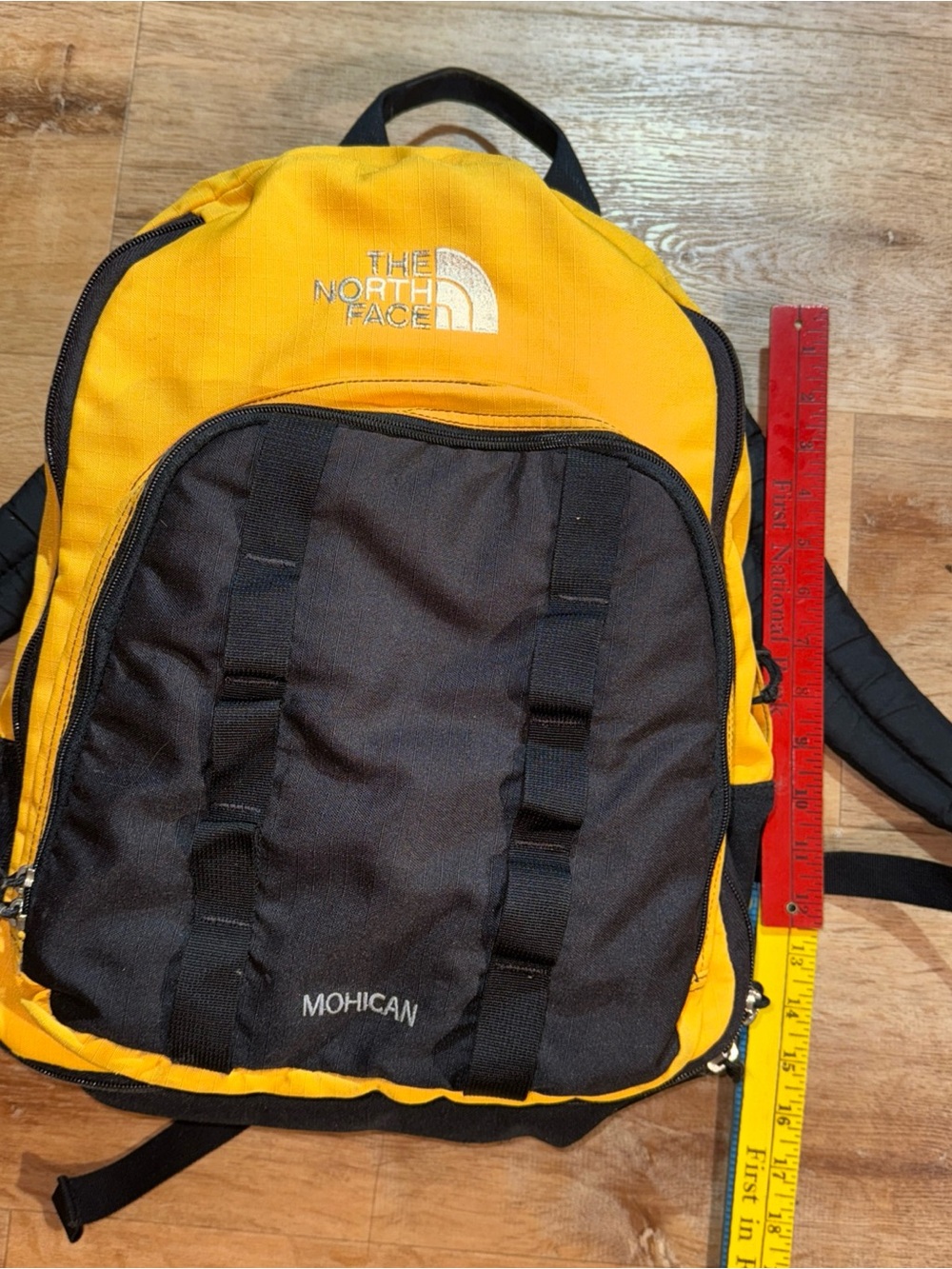 Vintage The North Face Yellow Mohican 15” Expandable Backpack Day Pac Hiking 90s